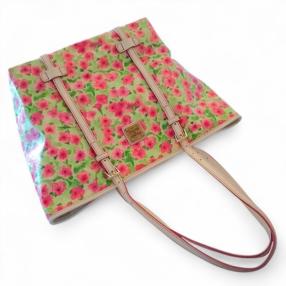 Dooney & Bourke Petunia Floral Coated Canvas Tote Shopper - Picture 15 of 16